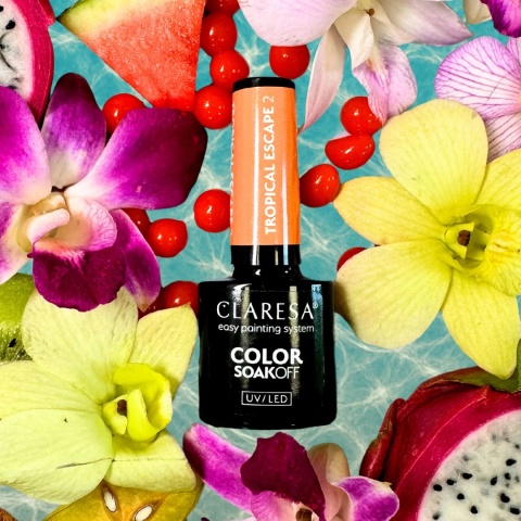 Claresa Lakier hybrydowy do paznokci Tropical Escape 2 5g –Słoneczna Papaja Claresa Lakier hybrydowy do paznokci Tropical Escape 2 5g –Słoneczna Papaja