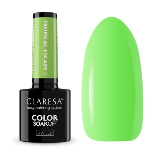 Claresa Lakier hybrydowy do paznokci Tropical Escape 5 neonowa limonka 5g