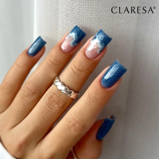 Claresa Starlight 19 – lakier hybrydowy niebieski z efektem flash 5g