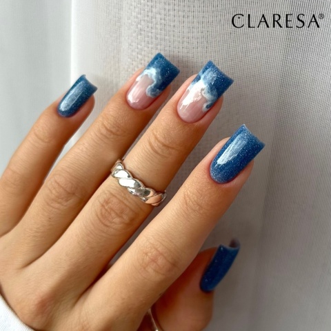Claresa Starlight 19 – lakier hybrydowy niebieski z efektem flash 5g