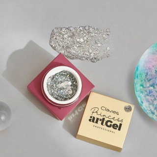 Clavier Art Gel Princess Cinderella Manicure – żel do zdobień z cekinami