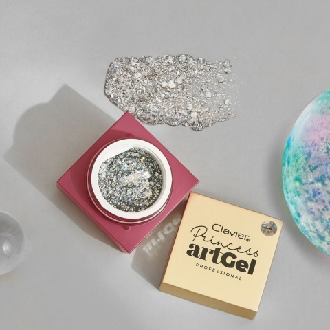 Clavier Art Gel Princess Cinderella Manicure – żel do zdobień z cekinami