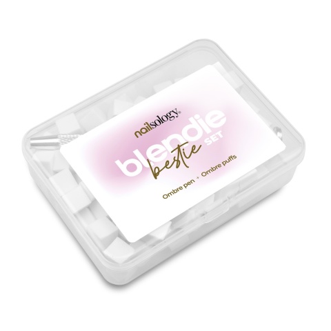 Clavier Nailsology Blendie Bestie Set 100 szt.–zestaw do ombre pen+gąbeczki