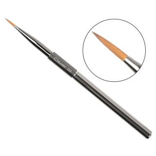 Clavier Pędzelek do zdobień akrylowych 03 srebrny - 10mm