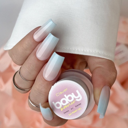 Clavier Żel Baby Boomer 3w1 Nailsology P05 Bluelle błękit 3g zdobień,ombre