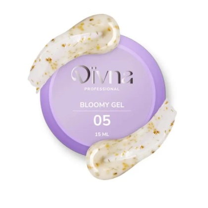 DIVNA Bloomy Gel 05 15 ml – żel budujący z kwiatuszkami do paznokci