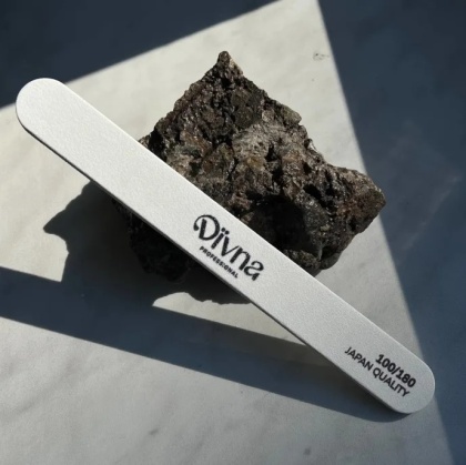 DIVNA Pilnik prosty do paznokci 100/180 grit – 10 sztuk
