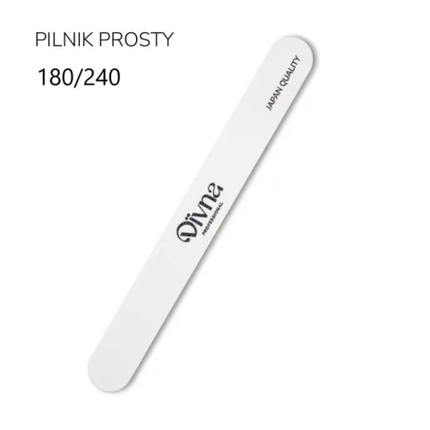 DIVNA Pilnik prosty do paznokci 180/240 – zestaw 10 sztuk DIVNA Pilnik prosty do paznokci 180/240 – zestaw 10 sztuk