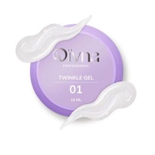 DIVNA Twinkle Gel 01 – żel budujący do paznokci z brokatem i folią 15 ml