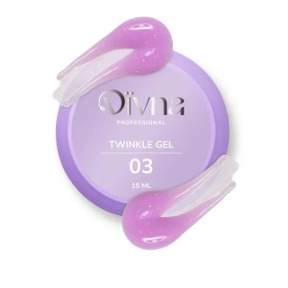 DIVNA Twinkle Gel 03 – żel budujący do paznokci z brokatem i folią, 15 ml