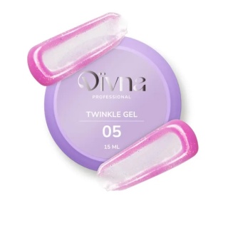 DIVNA Twinkle Gel 05 – żel budujący do paznokci z brokatem i folią, 15 ml