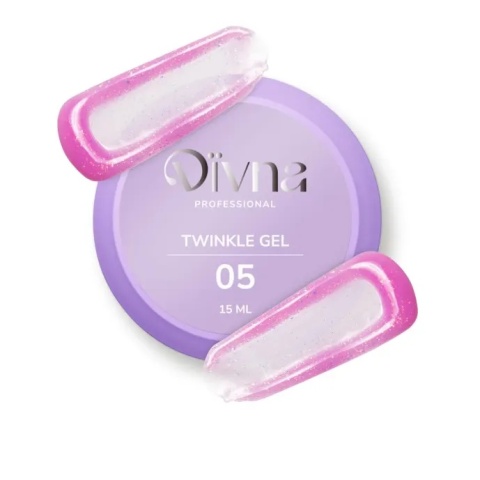 DIVNA Twinkle Gel 05 – żel budujący do paznokci z brokatem i folią, 15 ml DIVNA Twinkle Gel 05 – żel budujący do paznokci z brokatem i folią, 15 ml