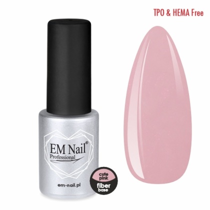 EM Nail Fiber Base Cute Pink 6ml – Baza z włóknem i witaminami TPO-Free