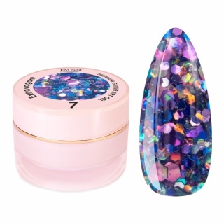 EM Nail Glitter Art Gel Extravagant 7 – Żel do zdobień paznokci