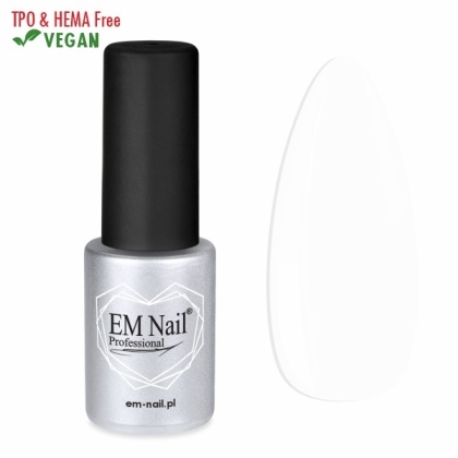 EM Nail Lakier Hybrydowy Premium Perfect White 1 – Klasyczna Biel