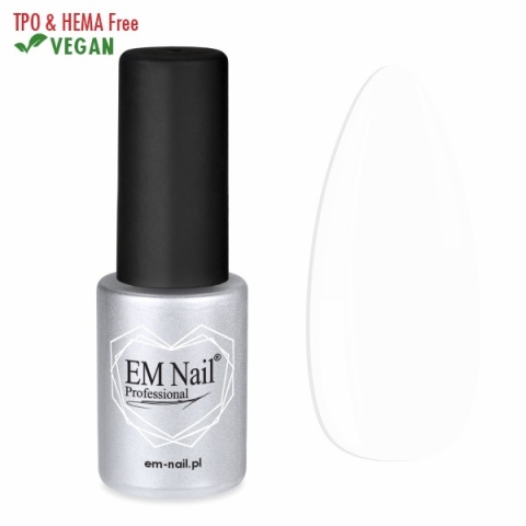 EM Nail Lakier Hybrydowy Premium Perfect White 1 – Klasyczna Biel