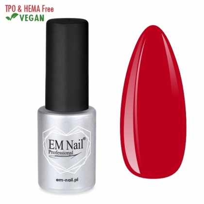 EM Nail Lakier Hybrydowy Premium Boss 52 – Głęboka Czerwień 5ml