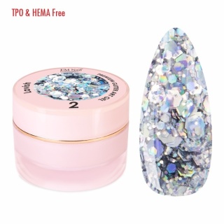 EM Nail Premium Glitter Art Gel Lavish 2 – żel do zdobień UV/LED TPO-Free