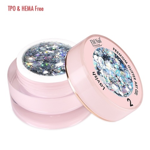 EM Nail Premium Glitter Art Gel Lavish 2 – żel do zdobień UV/LED TPO-Free EM Nail Premium Glitter Art Gel Lavish 2 – żel do zdobień UV/LED TPO-Free