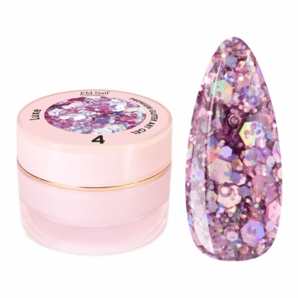 EM Nail Żel do Zdobień Paznokci Premium Glitter Art Gel Luxe 4 – 5g