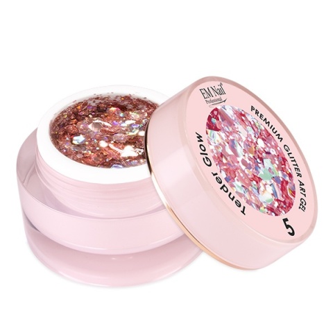 EM Nail Żel do Zdobień Paznokci Premium Glitter Art Gel Tender Glow 5 – 5g EM Nail Żel do Zdobień Paznokci Premium Glitter Art Gel Tender Glow 5 – 5g
