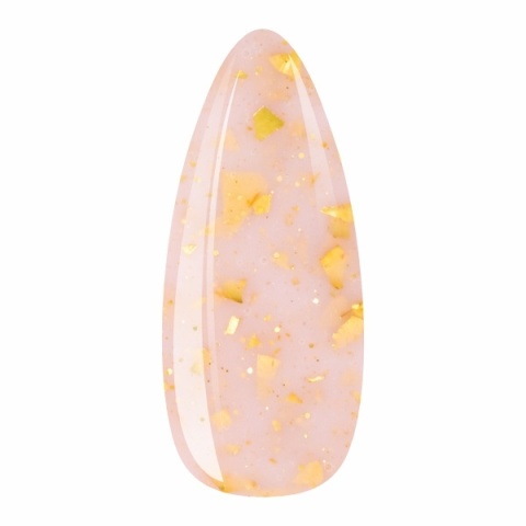 EM Nail Żel w butelce Gold Crush 15ml – TPO&HEMA Free, jasny beż z płatkami EM Nail Żel w butelce Gold Crush 15ml – TPO&HEMA Free, jasny beż z płatkami