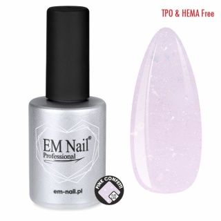 EM Nail Żel w butelce Pink Confetti 15ml – TPO & HEMA Free, róż z drobinami
