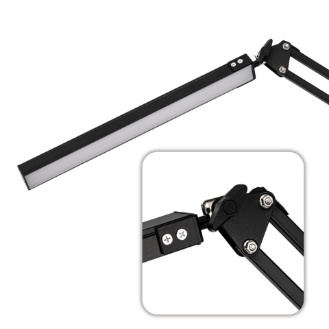 Lampa kosmetyczna lampka biurko do blatu LED czarna MT-328 12W do manicure Lampa kosmetyczna lampka biurko do blatu LED czarna MT-328 12W do manicure