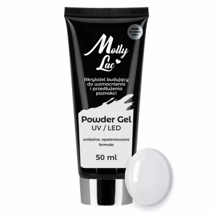 MollyLac Powder Gel Clear 50ml Nr 01 – akrylożel budujący HEMA Free