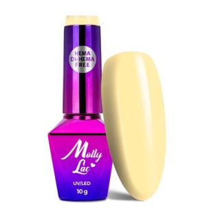 MollyLac Yellow Daffodil 10g Nr 720 – HEMA Free, żółty lakier do paznokci