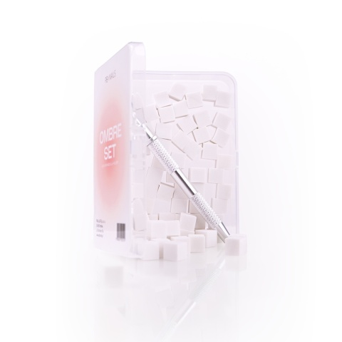 PB Nails Gąbeczki do ombre 100 szt + metalowy holder — Ombre Set do gradient & aura nails PB Nails Gąbeczki do ombre 100 szt + metalowy holder — Ombre Set do gradient & aura nails