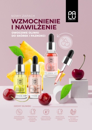 Palu Cherry Crush oliwka odżywcza do skórek i paznokci o zapachu wiśni 15ml