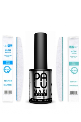 Palu Maxi Base 11g baza do przedłużania paznokci + 2 pilniki łódka Nail4u