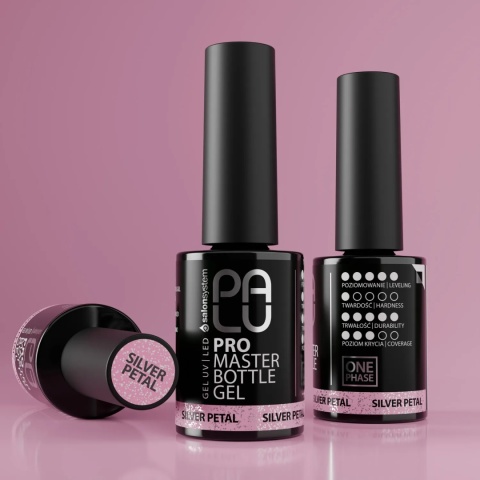 Palu Pro Master Bottle Gel Silver Petal 11g – żel budujący w butelce Palu Pro Master Bottle Gel Silver Petal 11g – żel budujący w butelce