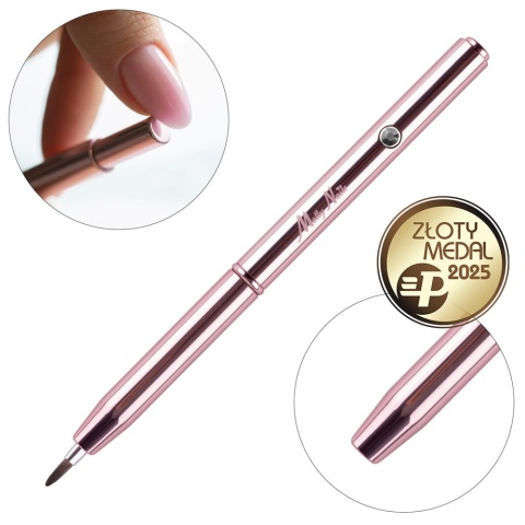 Pędzelek do zdobień automatyczny Round Pro Art rose gold Molly Nails 7 mm Nr 7 Pędzelek do zdobień automatyczny Round Pro Art rose gold Molly Nails 7 mm Nr 7