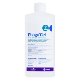 PhagoGel 500 ml – żel do dezynfekcji rąk higienicznej i chirurgicznej Wodno-alkoholowy