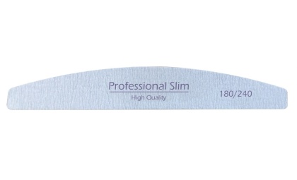 Pilnik Łódka Zebra Professional Slim 180/240–półksiężyc do paznokci 10 szt.