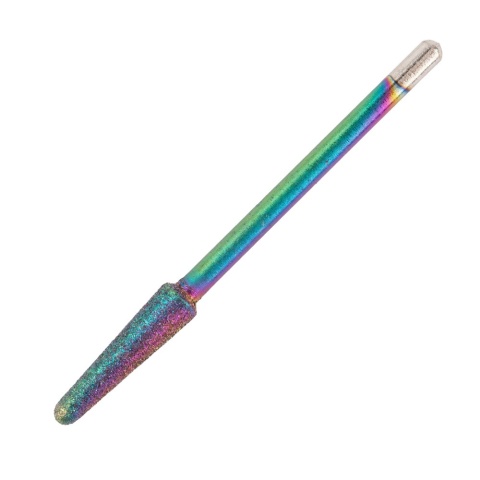 Frez Unicorn tęczowy diamentowy do skórek stożek zaokrąglony Nr 7 zielony Frez Unicorn tęczowy diamentowy do skórek stożek zaokrąglony Nr 7 zielony