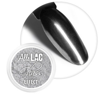 Pyłek Lustrzany Glass Effect AlleLac Silver Nr 2 do Paznokci