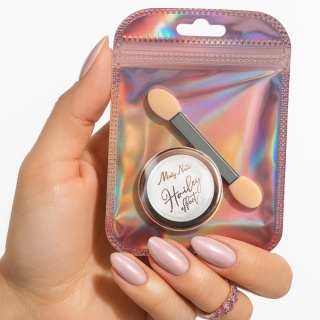 Pyłek do zdobień paznokci Hailey effect Molly Nails z pacynką perłowa tafla