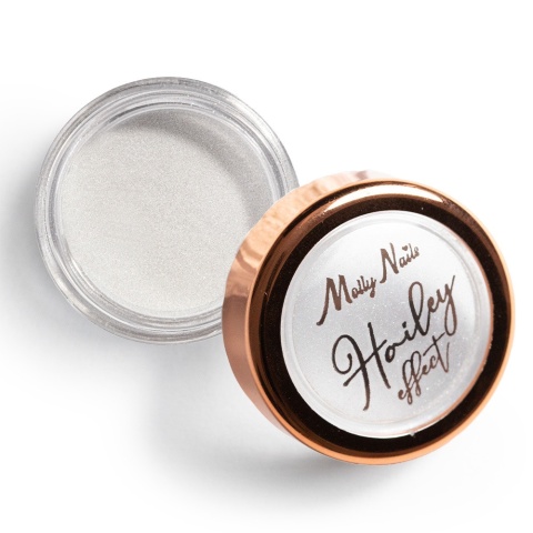 Pyłek do zdobień paznokci Hailey effect Molly Nails z pacynką perłowa tafla