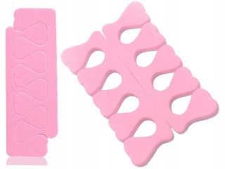 Separatory do pedicure 10 par (20 sztuk) – różowe piankowe do manicure