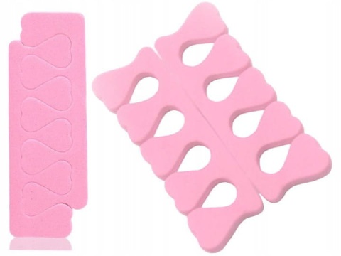 Separatory do pedicure 10 par (20 sztuk) – różowe piankowe do manicure Separatory do pedicure 10 par (20 sztuk) – różowe piankowe do manicure