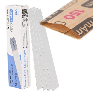 Wymienne pilniki białe Staleks PapmAm Expert 22 150 grit proste 50 szt