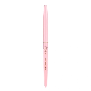 YOSHI GEL BRUSH #4 – pędzelek żelowy 4 mm z włosiem NYLON, różowy, ze skuwką