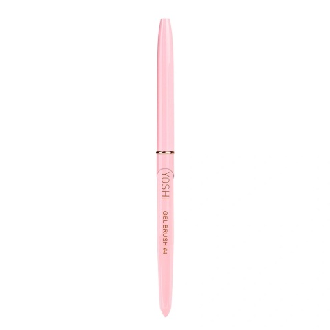 YOSHI GEL BRUSH #4 – pędzelek żelowy 4 mm z włosiem NYLON, różowy, ze skuwką YOSHI GEL BRUSH #4 – pędzelek żelowy 4 mm z włosiem NYLON, różowy, ze skuwką
