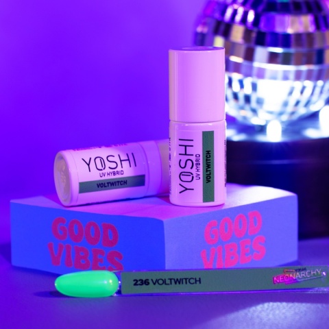 YOSHI Lakier Hybrydowy UV LED 236 Voltwitch Zielony 6 ml YOSHI Lakier Hybrydowy UV LED 236 Voltwitch Zielony 6 ml
