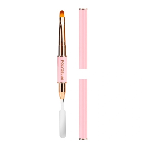 YOSHI POLYGEL Brush #6 – dwustronny pędzelek 6 mm z nylonu i szpatułką YOSHI POLYGEL Brush #6 – dwustronny pędzelek 6 mm z nylonu i szpatułką