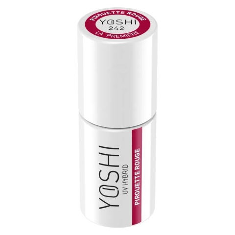 Yoshi Lakier Hybrydowy 242 Pirouette Rouge 6 ml – TPO-free czerwony
