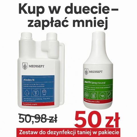 Zestaw do Dezynfekcji Narzędzi i Powierzchni ALODES N + Velox Spray 1L Zestaw do Dezynfekcji Narzędzi i Powierzchni ALODES N + Velox Spray 1L
